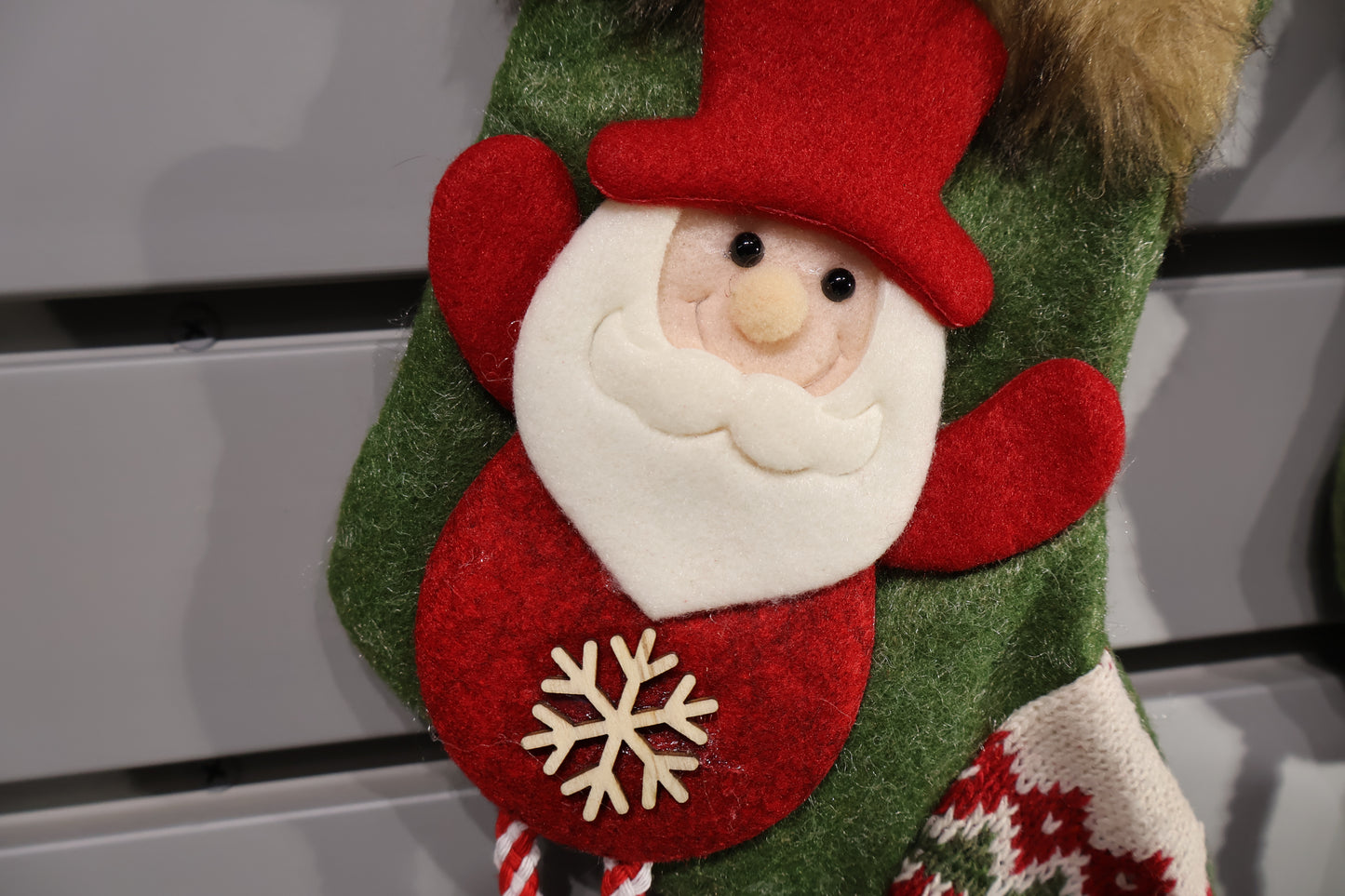 AG-17 | Christmas Ornament – Santa Boot Design, Red & Green, 9.6" × 5.9" (24.5×15 cm)