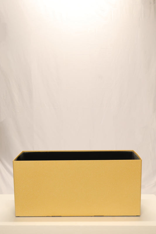 SAND TEXTURE RECTANGULAR PLANTER (ON WHEELS) — 31.5" × 14.2" × 14.2" (80 × 36 × 36 cm)