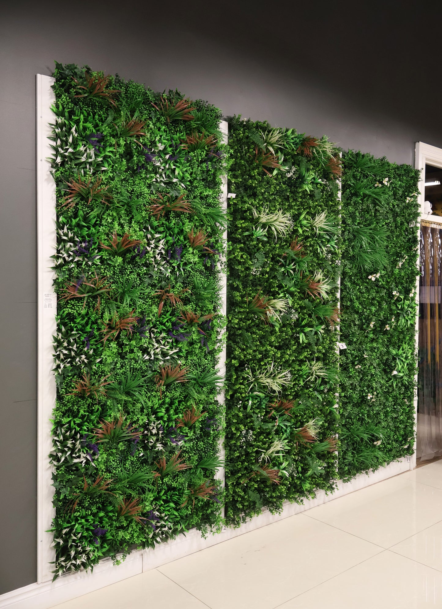 GREEN WALL — WHITE BLOOM — 40" × 40" (102 × 102 cm)