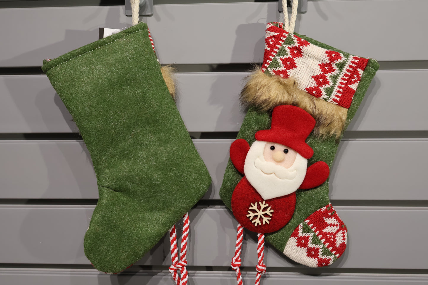 AG-17 | Christmas Ornament – Santa Boot Design, Red & Green, 9.6" × 5.9" (24.5×15 cm)