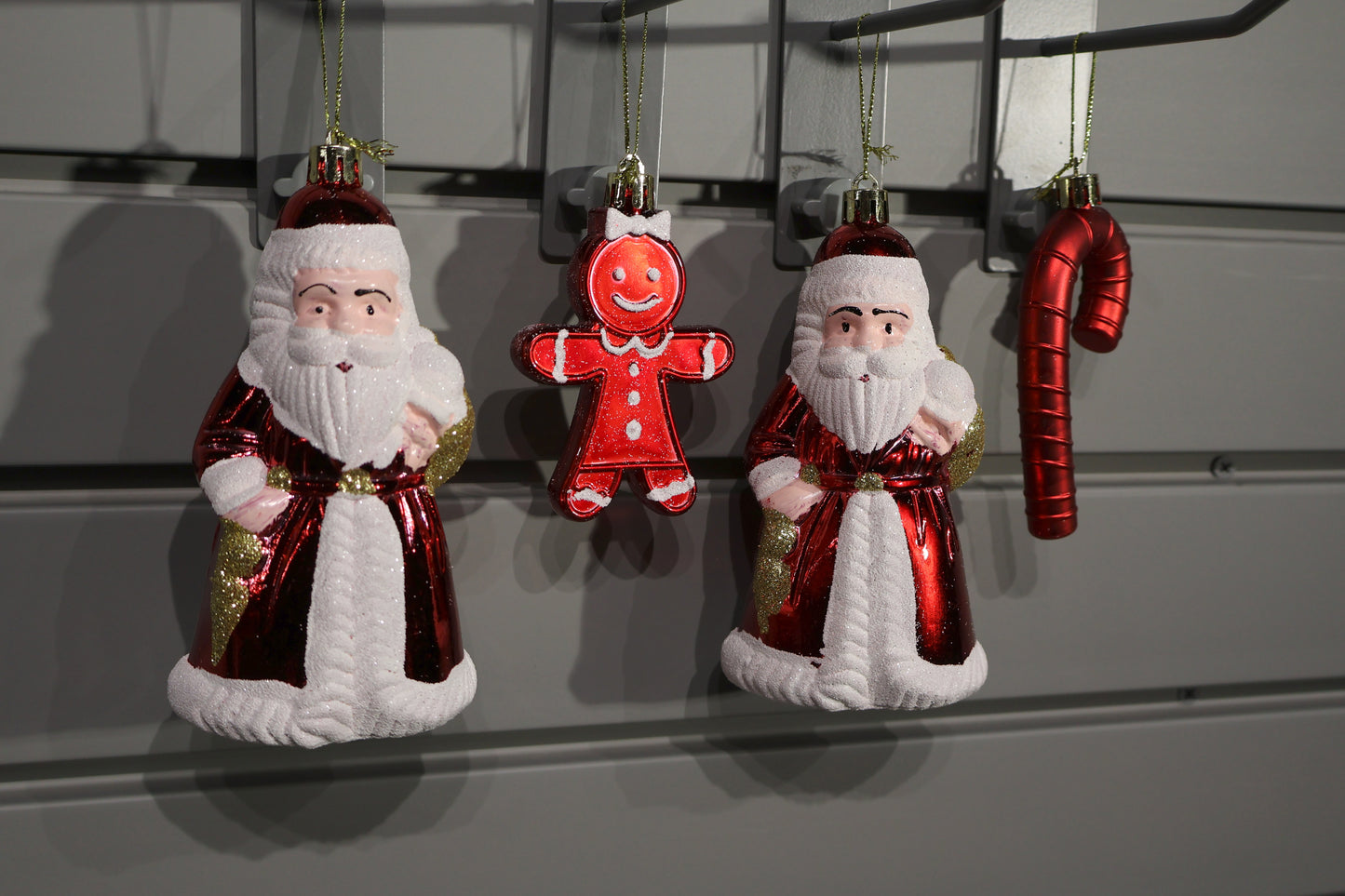 AG-73 | Christmas Hanging Ornament Set – Santa 5" × 2.5", Set of 4
