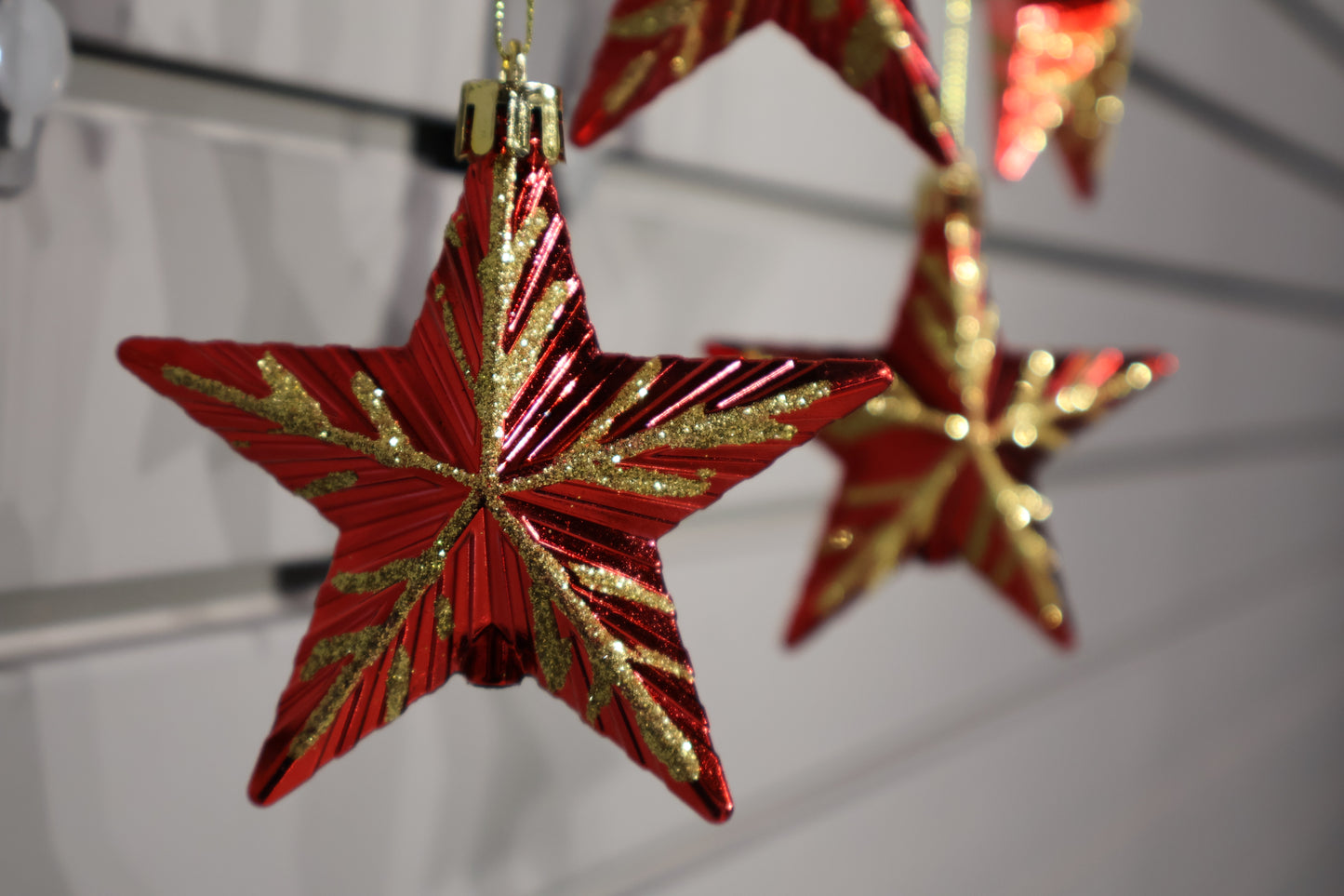 AG-75 | Christmas Tree Hanging Star Ornaments – 4" (10 cm), Set of 4