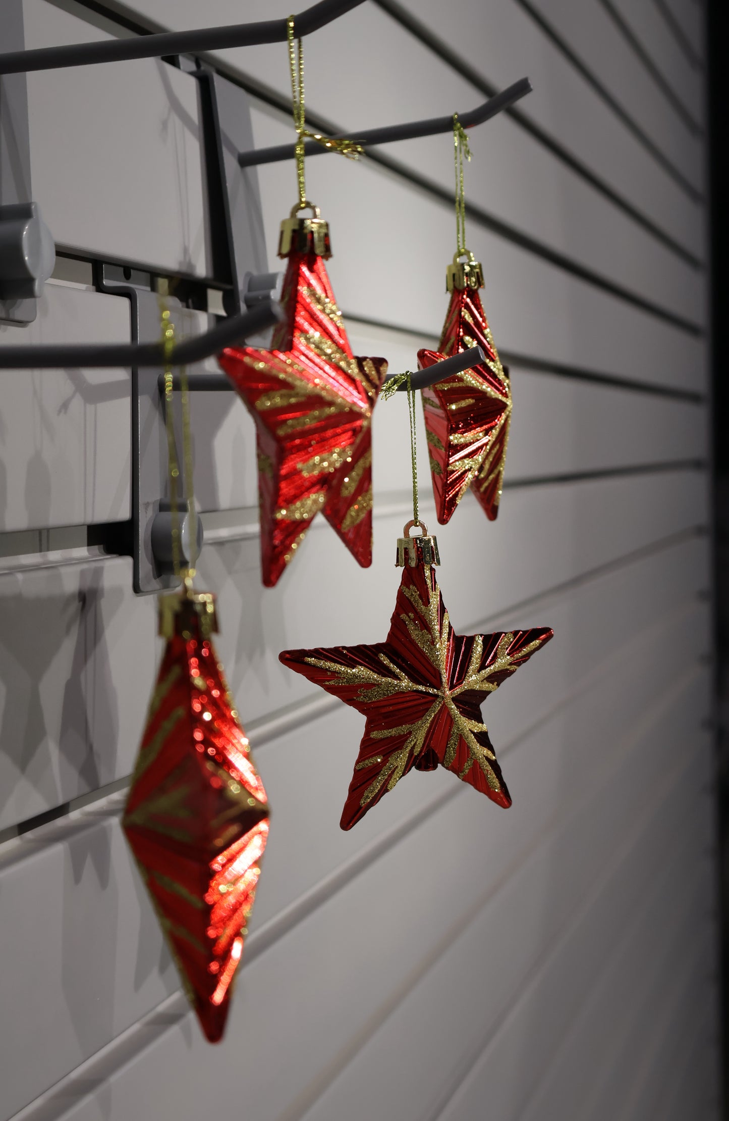 AG-75 | Christmas Tree Hanging Star Ornaments – 4" (10 cm), Set of 4