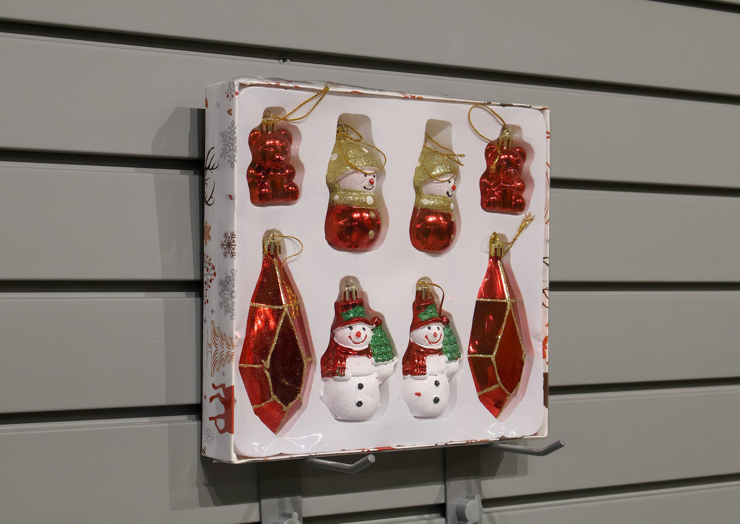 AG-76 | Christmas Tree Ornaments – Gift Box with 8 Pieces, 4 Unique Designs
