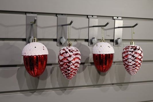 AG-72 | Christmas Bauble Ornament Set – 4" × 2.5", Set of 4