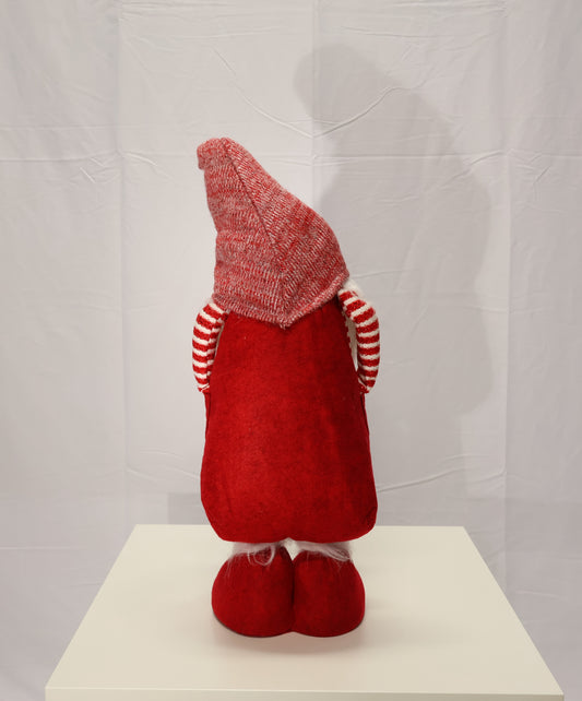 AG-16 | Christmas Ornament – Nordic Gnome Design, Red, 26.0" × 8.7" × 5.9" (66×22×15 cm)