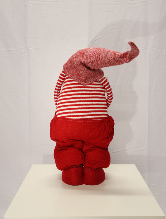 AG-15 | Christmas Ornament – Nordic Gnome Design, Red, 28.0" × 11.8" × 5.9" (71×30×15 cm)