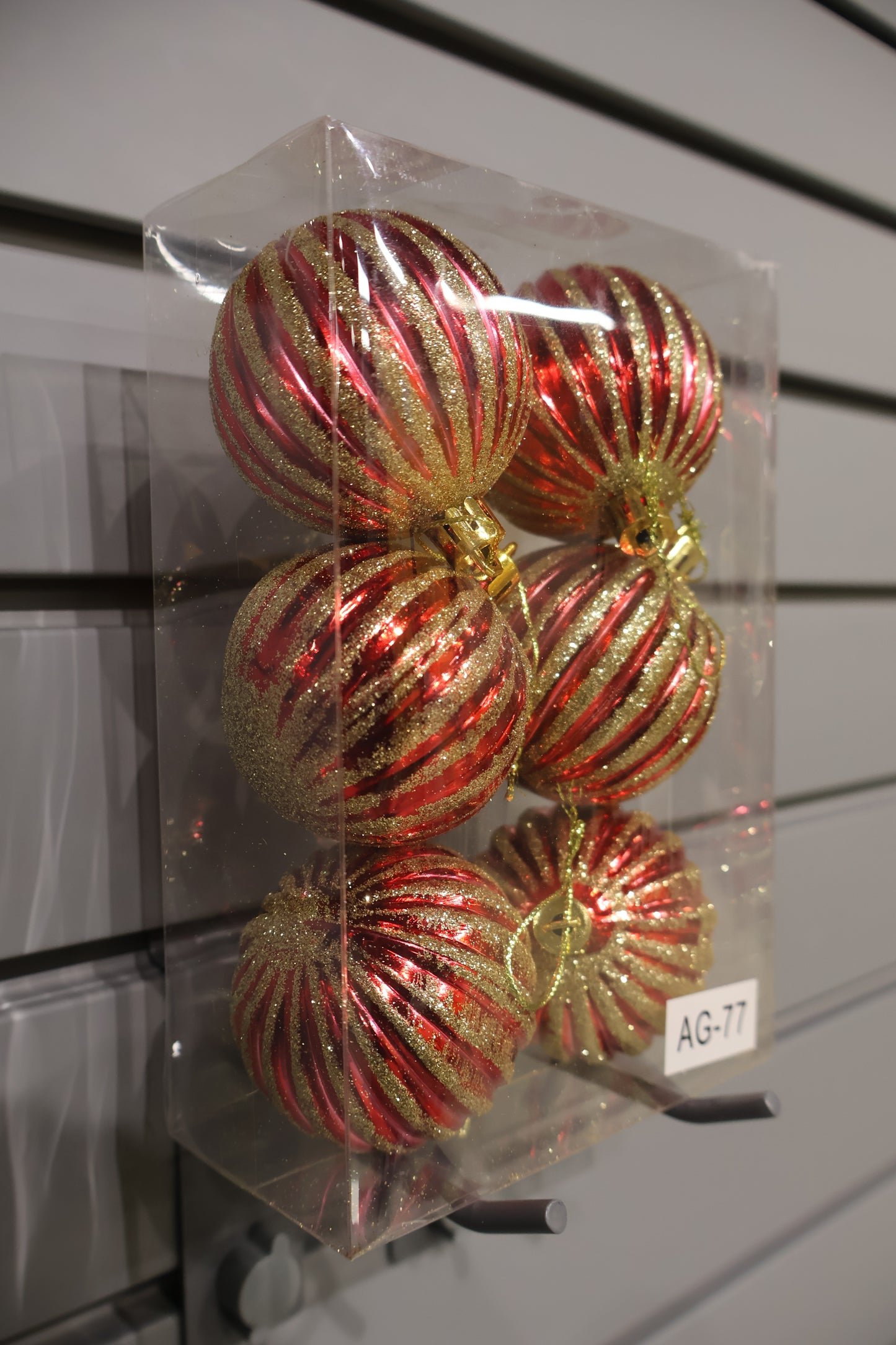 AG-77 | Christmas Tree Baubles – 2.4" (6 cm) Diameter, Set of 6 Pieces
