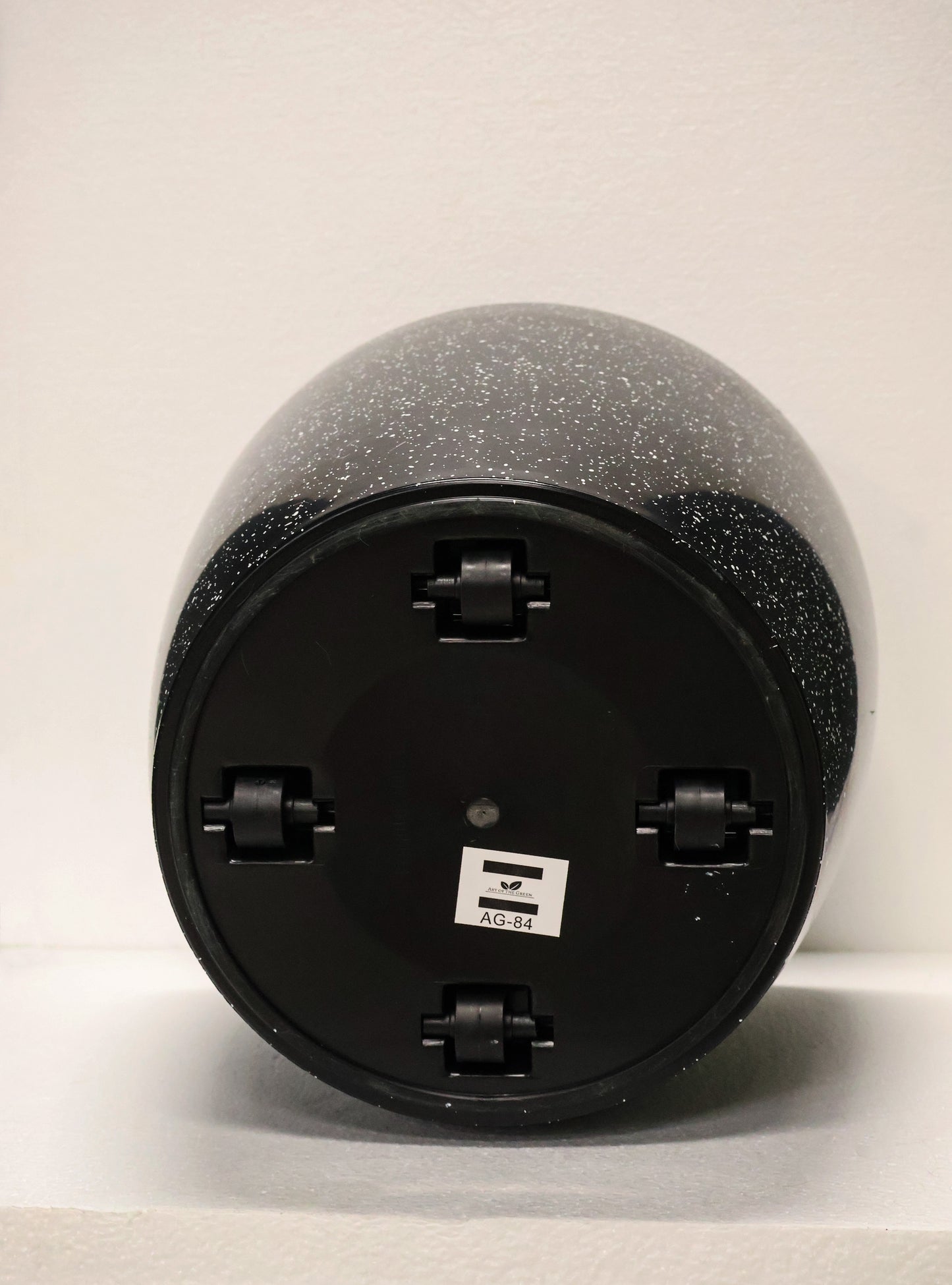 SPECKLED GLOSS ROUND PLANTER (ON WHEELS) — 13.2" × 13.0" (33.5 × 33 cm)