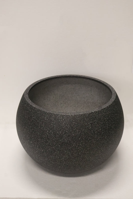 SAND TEXTURE ROUND BOWL PLANTER — 17.7" × 11.8" (45 × 30 cm)