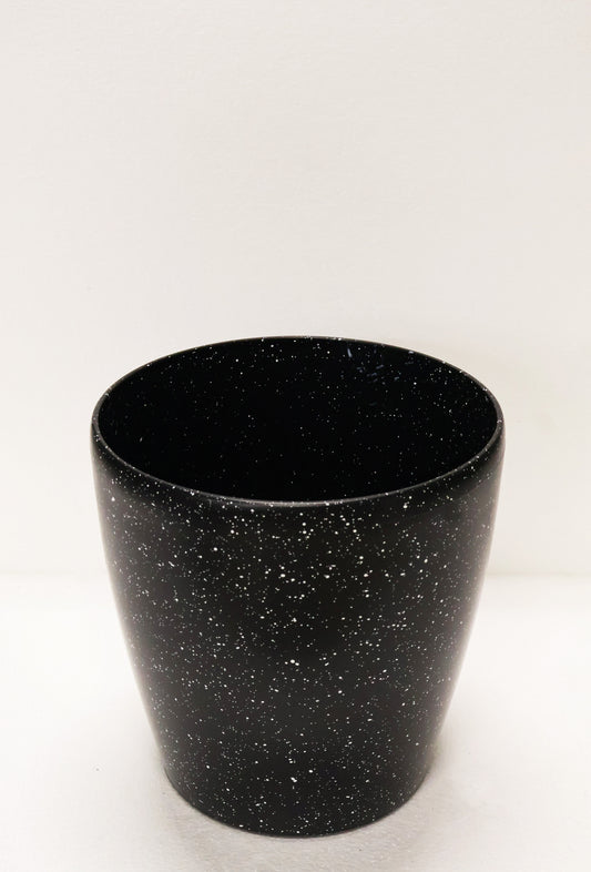 SPECKLED GLOSS ROUND PLANTER — 9.4" × 10" (24 × 25.4 cm)