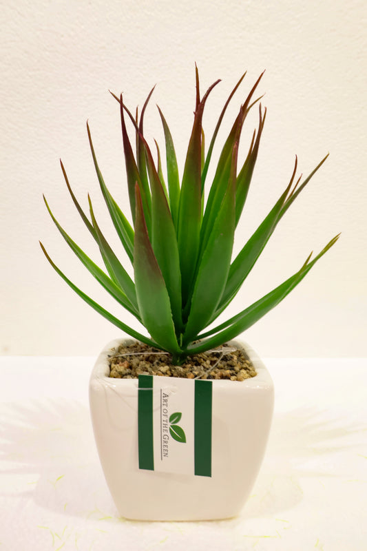 ARTIFICIAL ALOE VERA PLANT — 7.1" × 4.7" (18 × 12 cm)